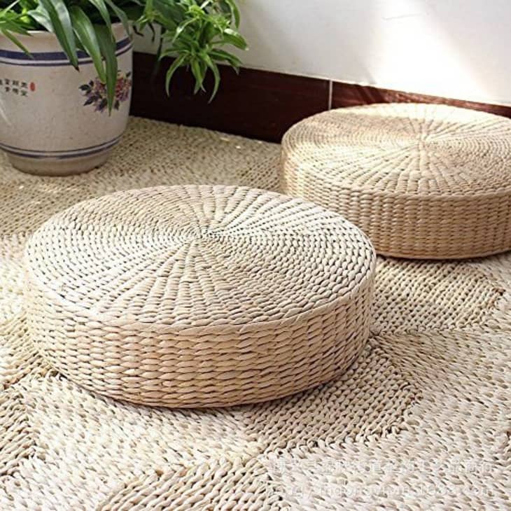 Floor Seating Ideas Cushions Poufs And Pillows Apartment Therapy   At Product Listing Amazon Strawpillow